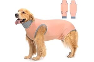 Avont Kombinezon do regeneracji po operacji psa, kombinezon po zapłaceniu/kastracji dla suczek/mężczyzn, szczeniąt, oddychająca koszulka chirurgiczna, obroża E i stożek alternatywa, ochrona przed