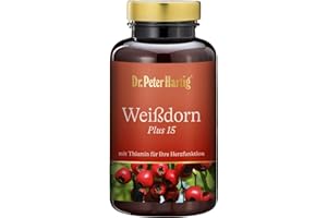 Dr. Peter Hartig Weißdorn Plus 15, unterstützt ihr Herz auf natürliche Weise, Niacin, 120 Kapseln 4-Monats-Vorrat lactose- hefe- und glutenfrei