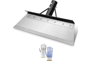 BOODPET Wide Garden Shovel Head – 38cm Stainless Steel Weed Scraper Blade with Screws – Patio Moss Remover & Snow Shovel Attachment – Heavy Duty Garden Tool Head