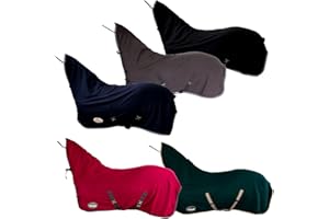 ‎MARENGOS Marengos - Abschwitzdecke Economic mit Halsteil und abnehmbarem Kreuzgurt fürs Pferd ist atmungsaktiv Fleecedecke Transportdecke