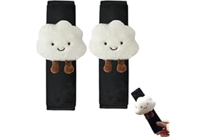 PDDENALITY 2 Pcs Car Seat Belt Pads,Seatbelt Covers Soft Car Seat Strap Shoulder Pads,Seat Belt Covers Short Plush Cartoon Design for Reusable Universal Seat Belt Cover Pad for Women Girl Car Accessories