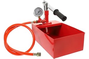 ULTECHNOVO Bomba Presurizadora De Agua Manual 25Kg Con Manómetro Grande Para Pruebas De Presión Industrial Y Construcción Adecuada Para Agua Y Aceite Hidráulico