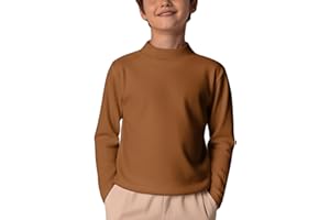 Arshiner Camiseta Interior térmica para niños Camiseta de Termal para niños Línea Camisetas de Manga Larga clásicas Interiores Ajustadas Camisetas Informales de Cuello Alto 5-12 años