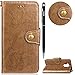 Produktbild WIWJ Schutzhülle für Huawei Honor 6A Handyhülle Leather Case für Honor 6A Hülle Lederhülle Flip Wallet Cover [Vintage-Wachs-Öl-Business-Saug-Schnalle Handtasche]Bookstyle Multi-Function Protektiv Kunstleder Stoßfest Bumper mit Kartenhalter Klappständer Magnetic Case Hülle für Huawei Honor 6A+1x Touch Stylus Pen-Grau