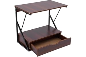 ARBGO Mikrowellen Regal, 2-Tier Holz Mikrowellenständer, Stufiges Küchenregal mikrowellenständer, mit 1 Schublade, für Schlafsäle, Wohnungen, Unternehmen und kleine Häuser, 54x35x50cm (Eiche Farbe)