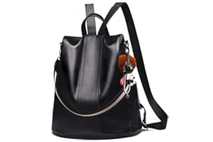 AINUOEY Mujer Bolsos Mochila Casual Bandolera Marca Mediano Antirrobo Italianos PU Cuero 76674 1 piezas Fekete