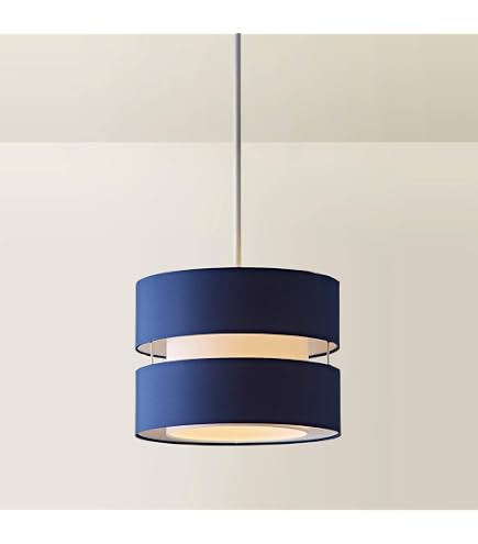 K Living Easy Fit Pendant Light Shade – Twinkle Faux Satin Grey With Diamante – Drum Shape