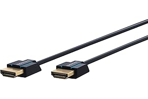 Clicktronic Super Slim High Speed 2.0 kabel z Ethernetem, ultra cienki i elastyczny kabel HDMI, ARC HDMI, 4K 60 Hz/Full HD 3D 60 Hz, 1 m