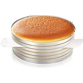 Fore Layered Cake Slicer, Adjustable Stainless Steel Cake Slicer, Ring Slicer Baking Tool Cake, Perfect for Cutting Handmade