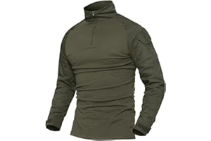 MAGCOMSEN Outdoor Tactical Military Slim Fit T Shirt Long Sleeve with Zipper