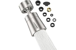 Hibbent jetregulator med 4 stråltyper, 360° vridbar och 70° lutbar vattenkran fäste kök, mässing roterande kulor, 22 mm inre
