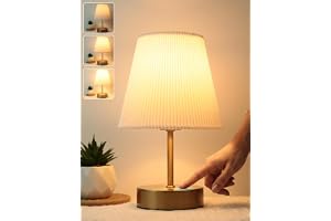 HSLighting Sänglampa, bord med kabel, touchfunktion, dimbar, justerbar med 3D-tyglampor, veck, minimalistisk bord för jul, na