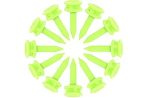 JFGDVW 100 Pcs Small Golf Tees Plastic, Small Green Golf Tees, Highly Visible Bright Colors,Reusable Castle Tees,For Golf Enthusiast Gift (Green)