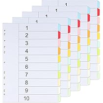 Divisori Per Raccoglitori A4 - Set Da 5 Con Schede A-Z, Plastica Resistente - Foto 12