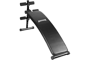 ‎SPORTINATOR SPORTINATOR® Sit Up verstellbare Hantelbank – Trainingsbank mit 5-fach verstellbarer Höhe (57-78 cm), gepolsterter Liegefläche, Widerstandsbändern, belastbar bis 200 kg