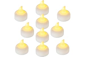 Yakpo Confezione da 36 candele galleggianti a LED senza fiamma, impermeabili, a batteria, per esterni, bianco caldo, tremolanti, per centrotavola nuziali, vaso, stagno, vasca, decorazioni per spa