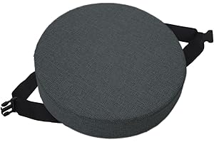 EN AyuL Redondo Bar Taburete Silla Cojín Antideslizante Hebilla Asiento Pad Mat, Comedor Silla Cojines Suave Taburete Silla Cojín para Home Office (33 * 33 * 5CM,Gris Oscuro)