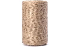 GARDENIX 300m Juteschnur aus Naturfaser 1.5 mm - 100% Biologisch Abbaubar - zum Basteln, als Deko, Geschenkverpackung, als Naturfaser Paketschnur für Garten (300m Länge, 1.5mm Stärke)