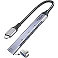 pibox India USB C Hub, India USB C to USB Adapter Multiport, USB C to USB A 4 Port Hub, USB-C to USB Hub 3.0, USB Hub 2.0, for MacBook Pro, iMac 2021, USB Splitter Aluminum Alloy, Color Gray