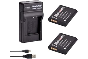Newmowa LI-90B Zapasowa bateria (2-pak) i przenośna ładowarka USB do kamery Olympus SH-1 SH-50 iHS SH-60 SP-100 SP-100EE Tough TG-1 TG-2 TG-3 XZ-2 iHS