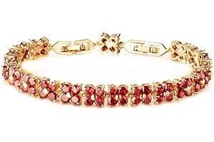 GULICX Bracelet Cristal Swarovski Elément Carré Simple Bracelet Plaqué Or Zircon Cubique Bijoux pour Femme