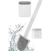 Orret Home Duvara Yapıştırılabilir Silikon Wc Fır&ccedil;ası,İnce Aralara Girebilir Silikon Klozet Fır&ccedil;ası (Beyaz)