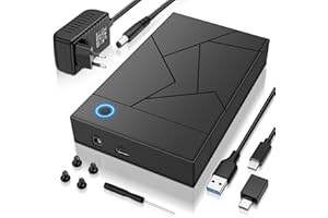 Festplatten Dockingstation USB 3.1 für 2,5"/3,5" SATA HDD & SSD bis 18TB – UASP, Plug & Play, Windows/Mac/Linux, Backup & Datentransfer