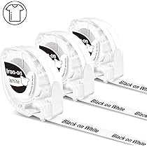 Phomemo vervangende standaard labeltape voor Dymo LetraTag voor LetraTag LT- 100H, LT-100T, QX 50, XR, XM, 2000 labelmaker, gelamineerd voor gebruik binnen en buiten, 12 mm x 4 m, zwart op wit, 3-pack