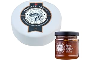 Snowdonia Cheese Company Truffle Trove 150g Extra Mature Cheddar Cheese Truckle with Fig & Apple Chutney from Great British Trading Limited