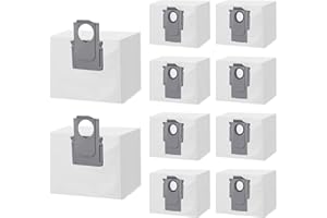 ZEYXINH 10 Stück Staubbeutel für Roborock S7 MaxV Ultra S7 Pro Ultra S8+ S8 Pro Ultra Q7+ Q7 Max+ Q8 Max+ Q5 Pro+ Staubsauger Absaugstation, Ersatzbeutel Zubehörset Staubsaugerbeutel Ersatzteile