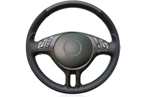 MEWANT Cubierta de Volante Específica Bricolaje Piel Genuina & Ante para E39 E46 325i E53 X5