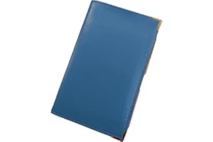 GWENMODE Etui Porte Carte Grise et Assurance en Cuir de Vachette - Pochette Pratique et Élégant - Dimensions Optimales pour Papier d'Identité Française Idéal pour Protéger Vos papiers Moto Auto (Bleu)