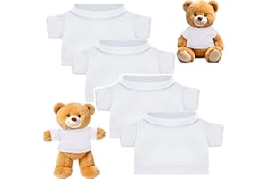 PEOVLVN 4 Stück Build a Bear Clothes Mini-Bär-Kleidung Bären Puppen Kleidung Bären-Kleidung Stofftier Kleidung 12-16-Zoll-Bären Machen Sie Ihre Eigenen Plüschpuppen Out fits Und Zubehör