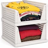 Stackable Closet Organizer - Ideal for T-Shirts, Jerseys, Underwear... - Clothes Organizer, Pack of 2