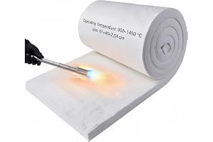 Keramikfibermatta med hög temperatur, brandsäker isolerande filt 61 x 40 x