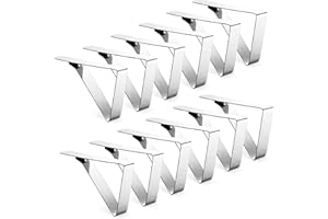 quxup Set di 12 Tovaglia Clip in Acciaio, Gadget Molla Fermatovaglia, Acciaio Inossidabile, Argento, per Outdoor Picnic Party, Adatto a Tavoli di 2-4 cm di Spessore