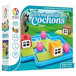 SmartGames Les Trois Petits Cochons – Deluxe Preescolar Niño – Juegos educativos (Multicolor, 3 a 6 años, 48 pieza(s)