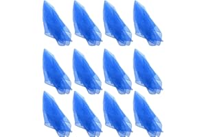 Hoerev Marca Malabares y pañuelos de Baile Paquete de 12 Aprox,40cm x 40cm,12 Azul