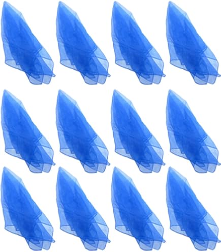 Lot De 12 Foulards De Jonglage En Mousseline 60x60cm - Couleurs Vives - Pour Danse, Jeu Sensoriel Et Spectacle