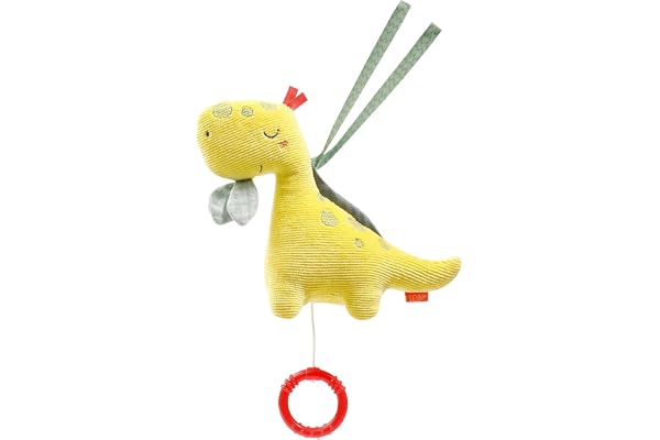 Fehn boîte à musique dino - Doudou et Aide à l'endormissement: boîte à musique à remonter, mélodie douce et apaisante Berceuse de Mozart - pour Bébés et Tout-Petits dès 0 mois