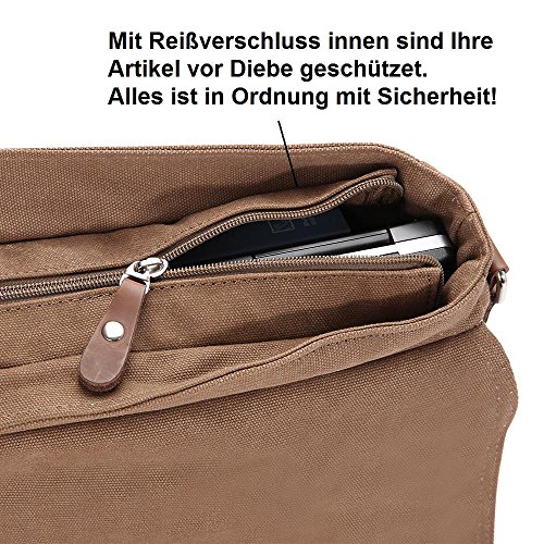 Umh  ngetaschen Herren Notebooktasche 15 6 Zoll Buissnes Taschen Laptoptasche f  r 15 6 Zoll Laptop A4 Ordner Arbeit B  ro Uni mit Laptopfach  Braun 