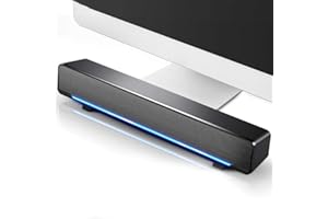 FOTABPYTI Barre de Son,stéréo Filaire USB,Home Cinema,Barre De Son Tv, Haut-parleurs domestiques pour Ordinateur de Bureau ou Ordinateur Portable ou téléphones Portables, Son Surround Basse, limpide(N