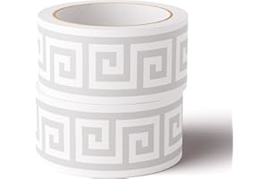 VisitRyl Frise Murale Autocollante Wanzi Gris Clair B 10cm X 1000cm Adhésive Réutilisable pour Décoration Intérieure Facile à Poser