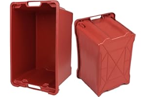 Crisalide® Cassette Agricole Impilabili 40 L – Varianti Chiusa, Forata o Fondo Chiuso – Plastica Alimentare Robusta – Ideali per Vendemmia, Uva, Olive, Ortaggi e Frutta – 56×35×31 cm (Cassa Chiusa)