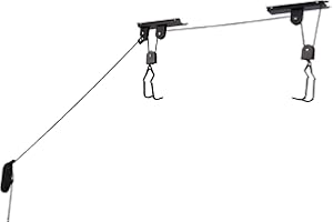 RAD Cycle Products RAD Cycle-Polea Capacidad de 100 Libras para Bicicleta o Escalera, Almacenamiento Seguro en el Techo del Garaje, Unisex, Negro, 2005