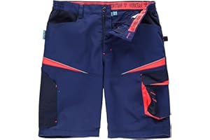 WORK TEAM Workteam Pantalón Corto de Trabajo, Tejido Canvas (Extremadamente Resistente y Duradero). Elástico en la Cintura. Unisex