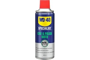 WD-40 Specialist Moto Cire Et Polish Aérosol Extrême Brillance Et Longue Durée Contient De La Cire De Carnauba Et De La Cire D'abeilles Ne Laisse Pas De Trace 400 ML