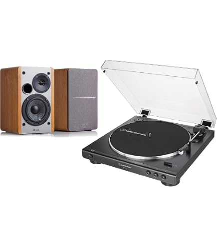 Audio-Technica AT-LP60X Turntable and Edifier R980T Active Speaker 