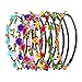 Produktbild eBoot 9 Stück Mehrfarbig Blume Stirnbänder Krone mit Verstellbar Elastisch Band