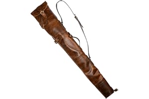 Hulara Western-Gewehrtasche aus Leder, Unterhebelrepetierer-Gewehrholster, Gewehrscheide aus Leder für Pferdesattel mit verstellbarem Schultergurt.